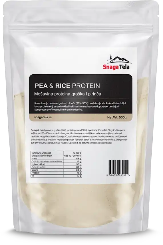 Biljni protein od graška i pirinča